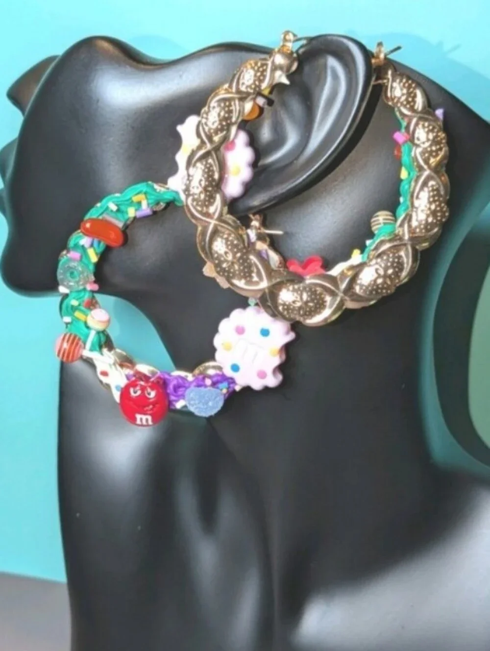 Handmade bold hoop